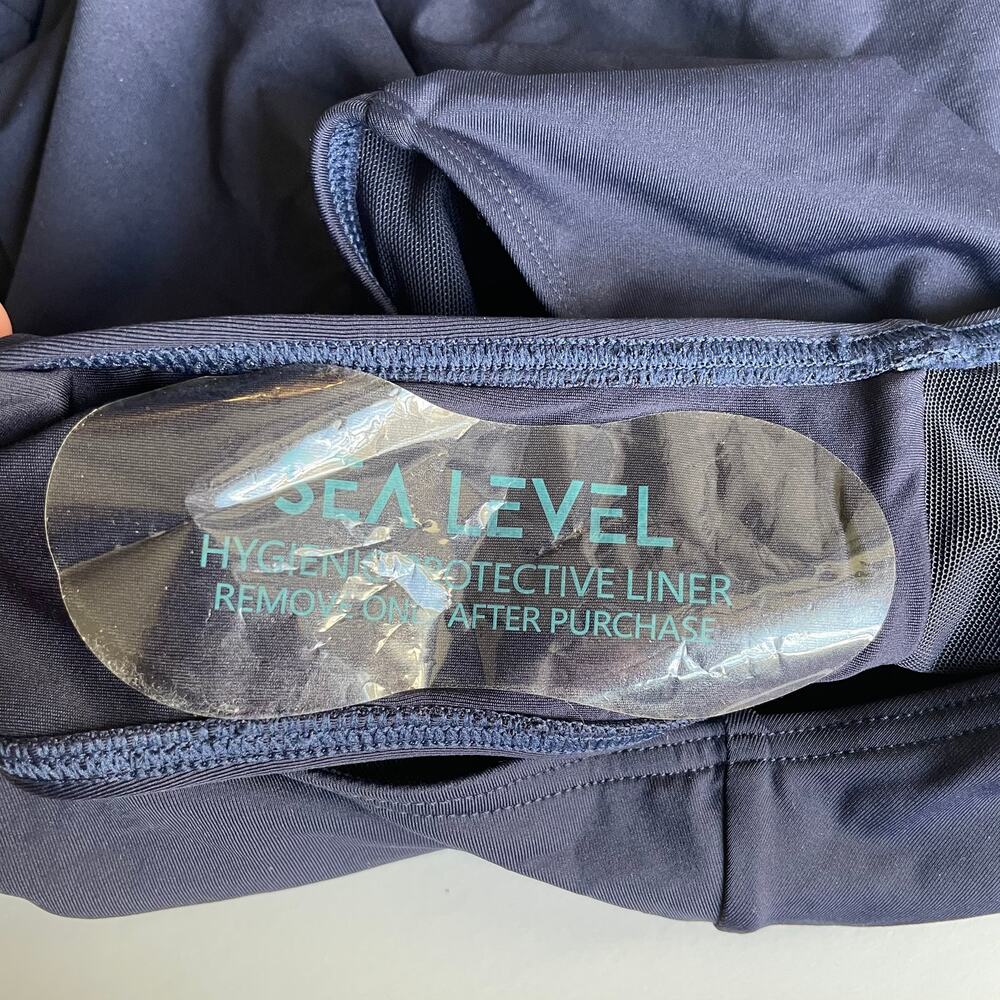 Sea Level Essentials Frill One Piece Swimsuit Night Sky Size 4 New - Picture 9 of 11